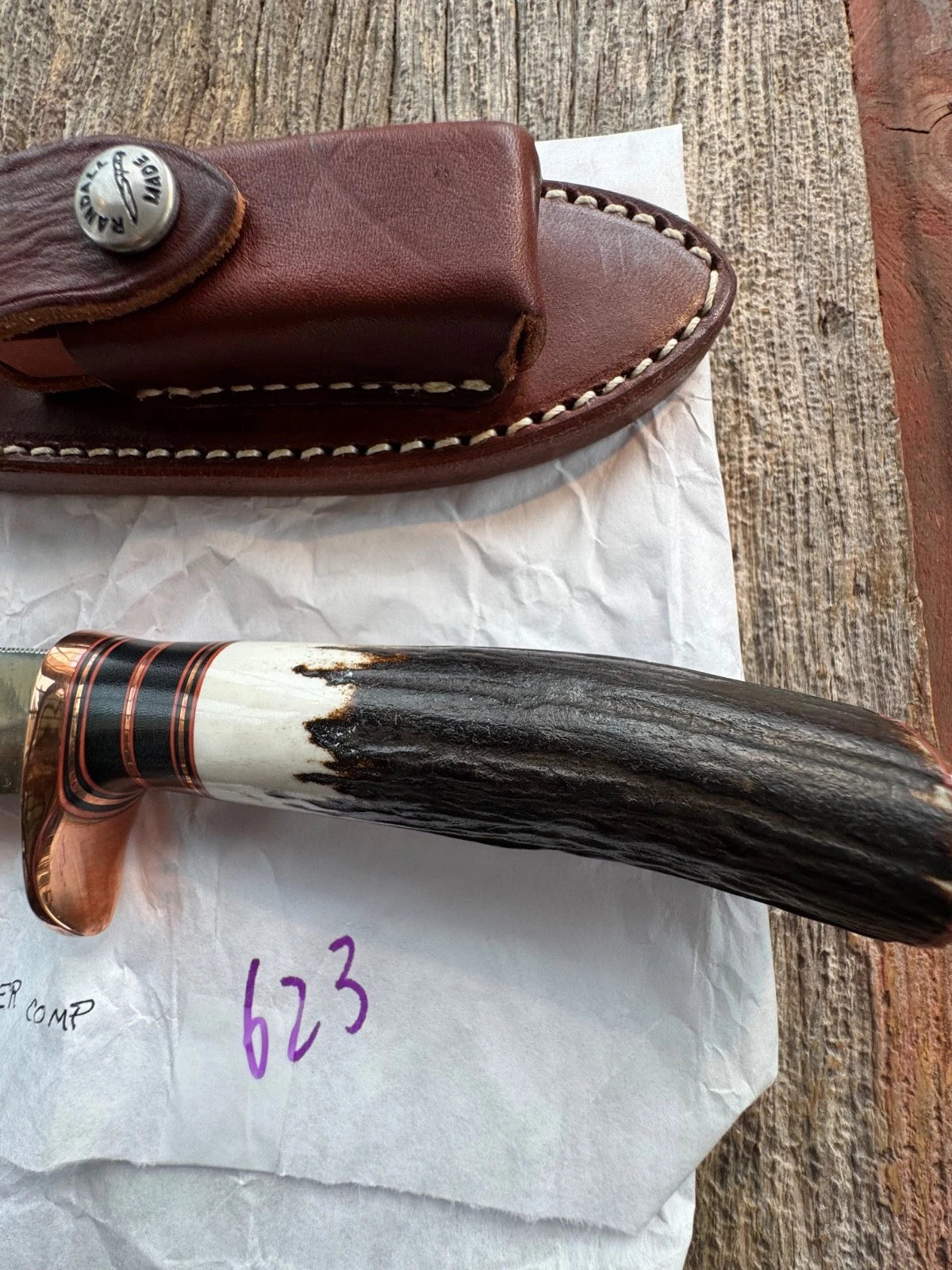 New in Paper Randall Knife Model Copper Companion Stag