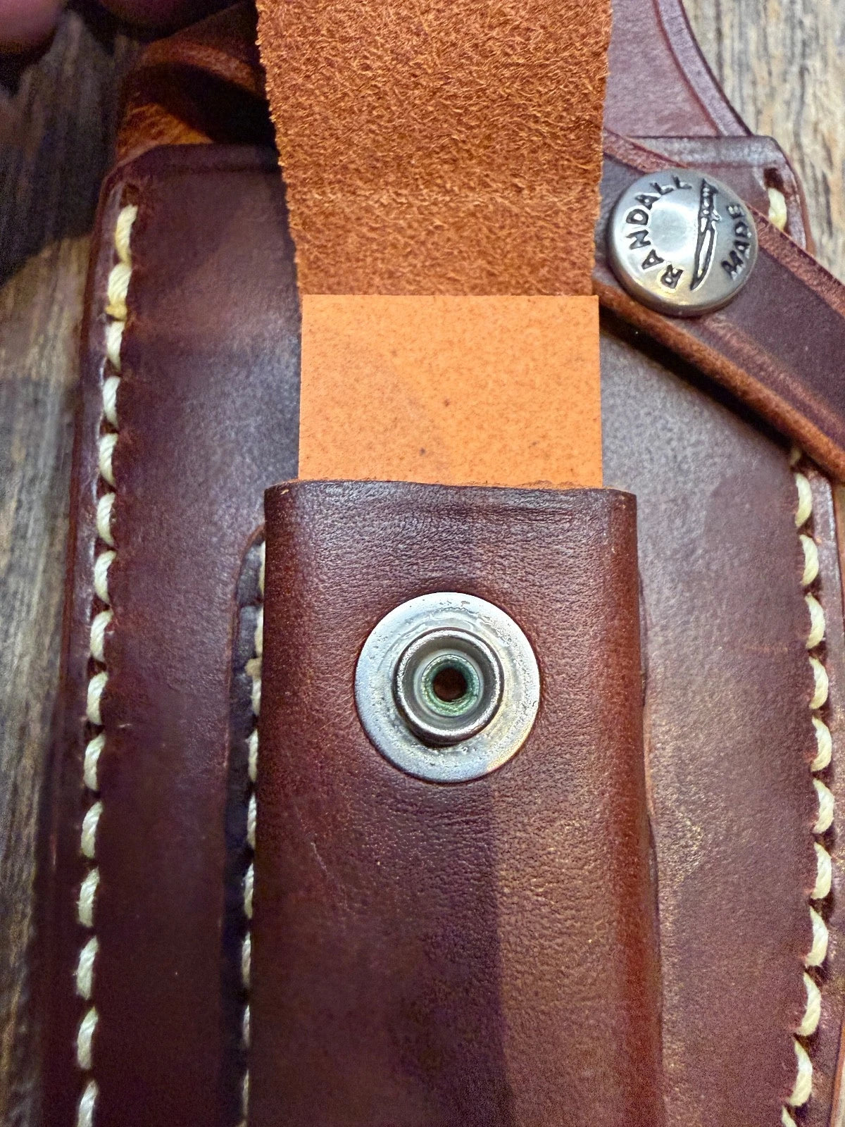 Randall Leather Knife Sheath Model 19-5 with Sharpening stone Randall Snap