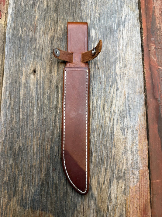 Randall Leather Knife Sheath Model 10-7 Linen stitched early Gutcher tuff find