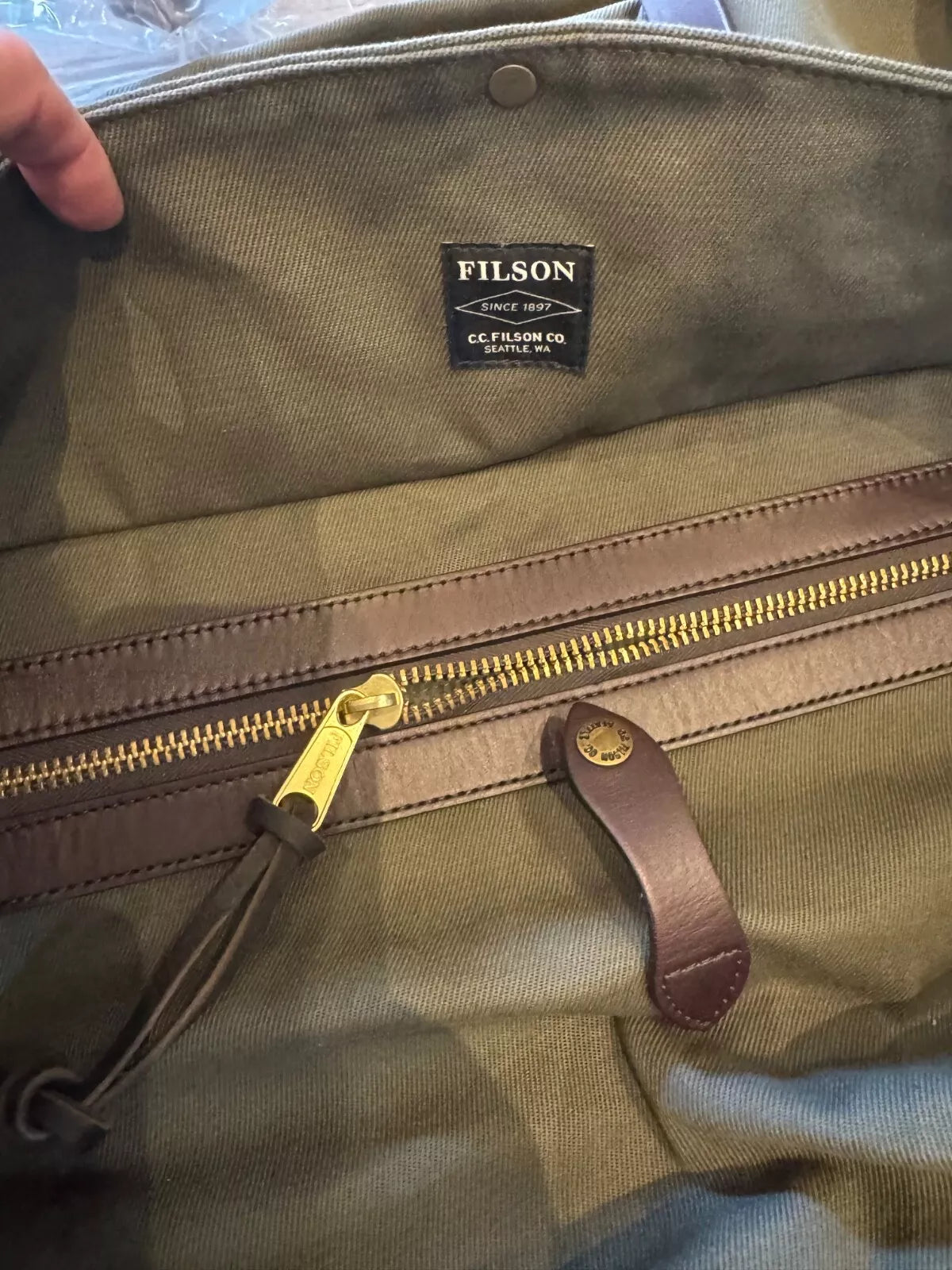 NWT Filson Filson XL Rugged Twill Rolling Duffle Bag Otter Green Rare 11070376