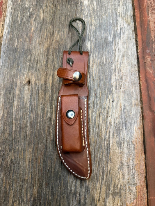 Randall Leather Knife Sheath Model 20 Linen stitched early Gutcher tuff find