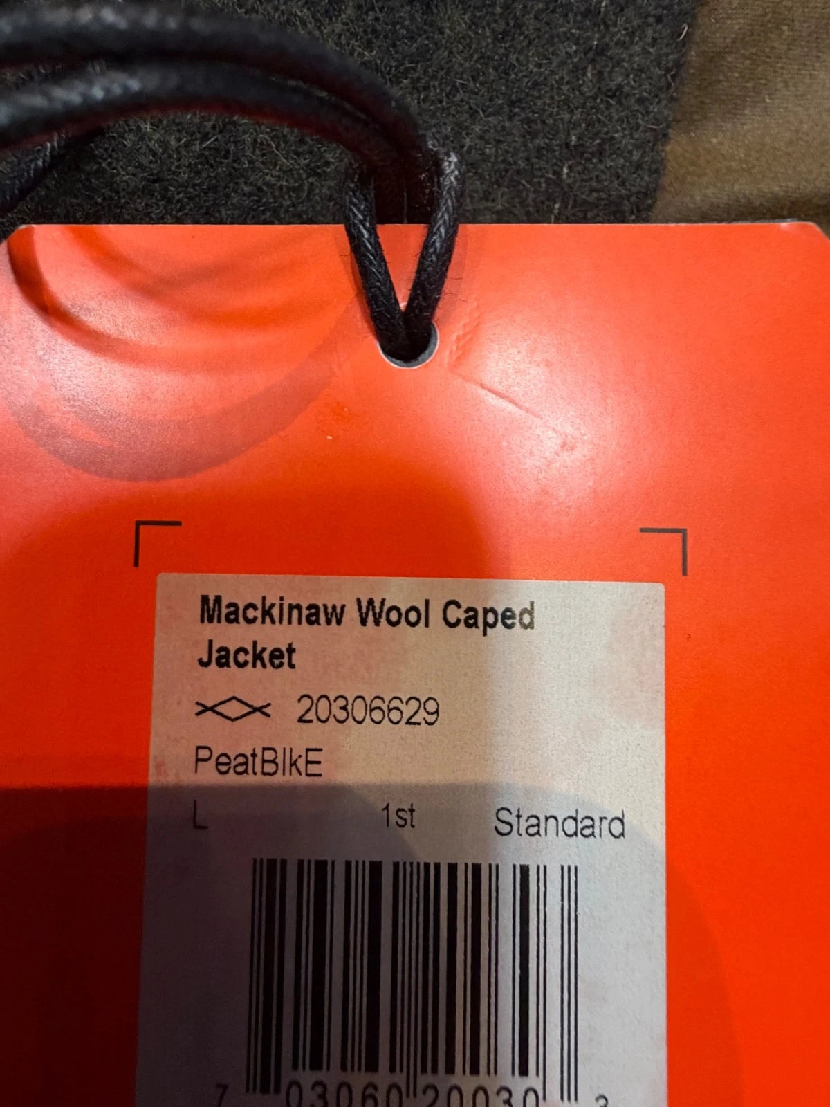 Filson Mackinaw Wool Caped Jacket Large Limited Edition  Made in USA