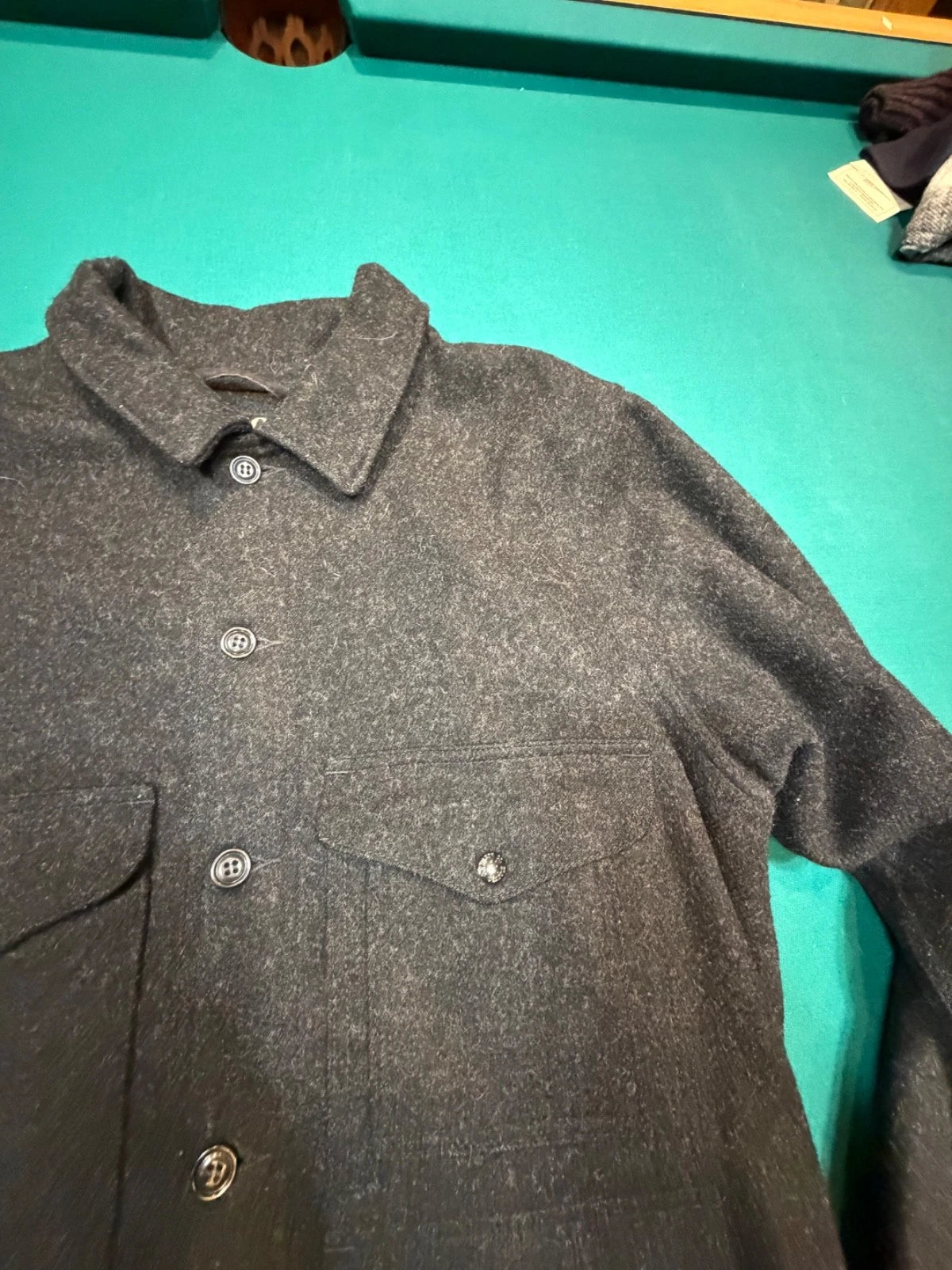 Filson Pendleton Mills Mackinaw Cruiser XL # 11010043 USA Charcoal Pre-owned